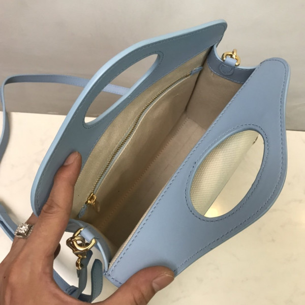 B**rry mini two-tone canvas and leather pocket bag