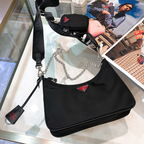 Pra*a nylon hobo bag