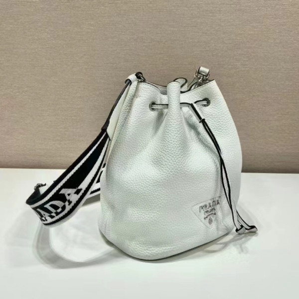 Pra*a leather bucket bag